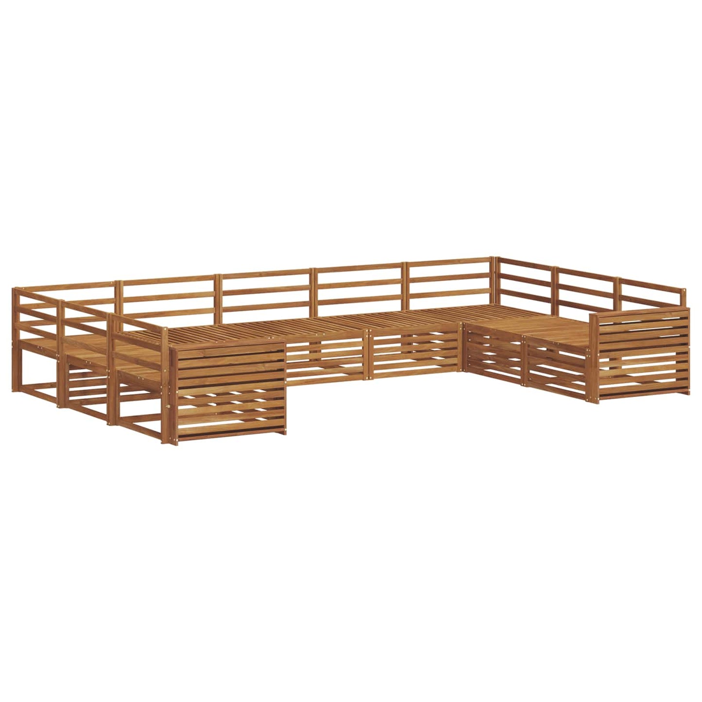 Set di divani da esterno 9 pcs Naturale
