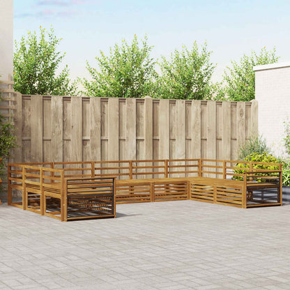 Set divani 9 pcs Naturale Legno di Acacia Massello | homemem39