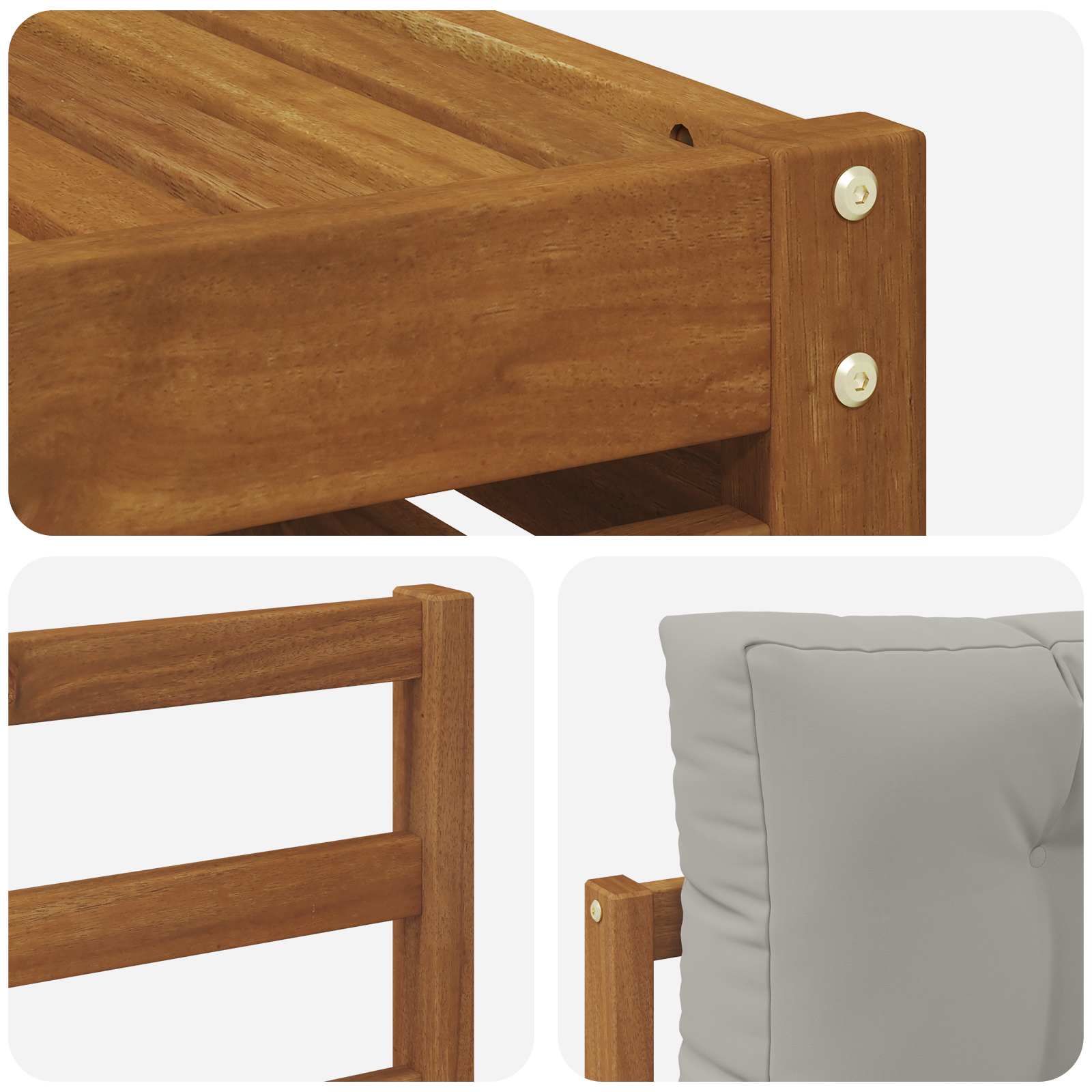 Set di divani da esterno 10 pcs Grigio Naturale e Chiaro | homemem39