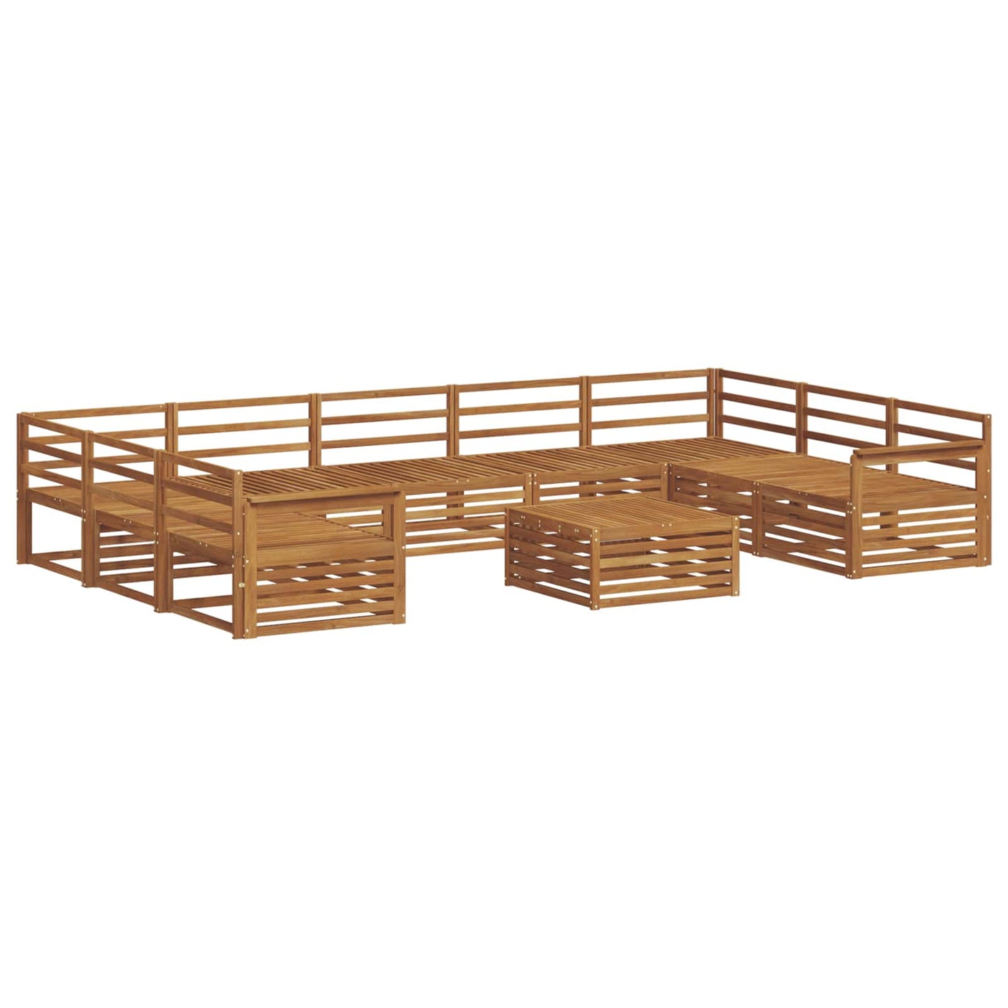 Set di divani da esterno 10 pcs Naturale | homemem39