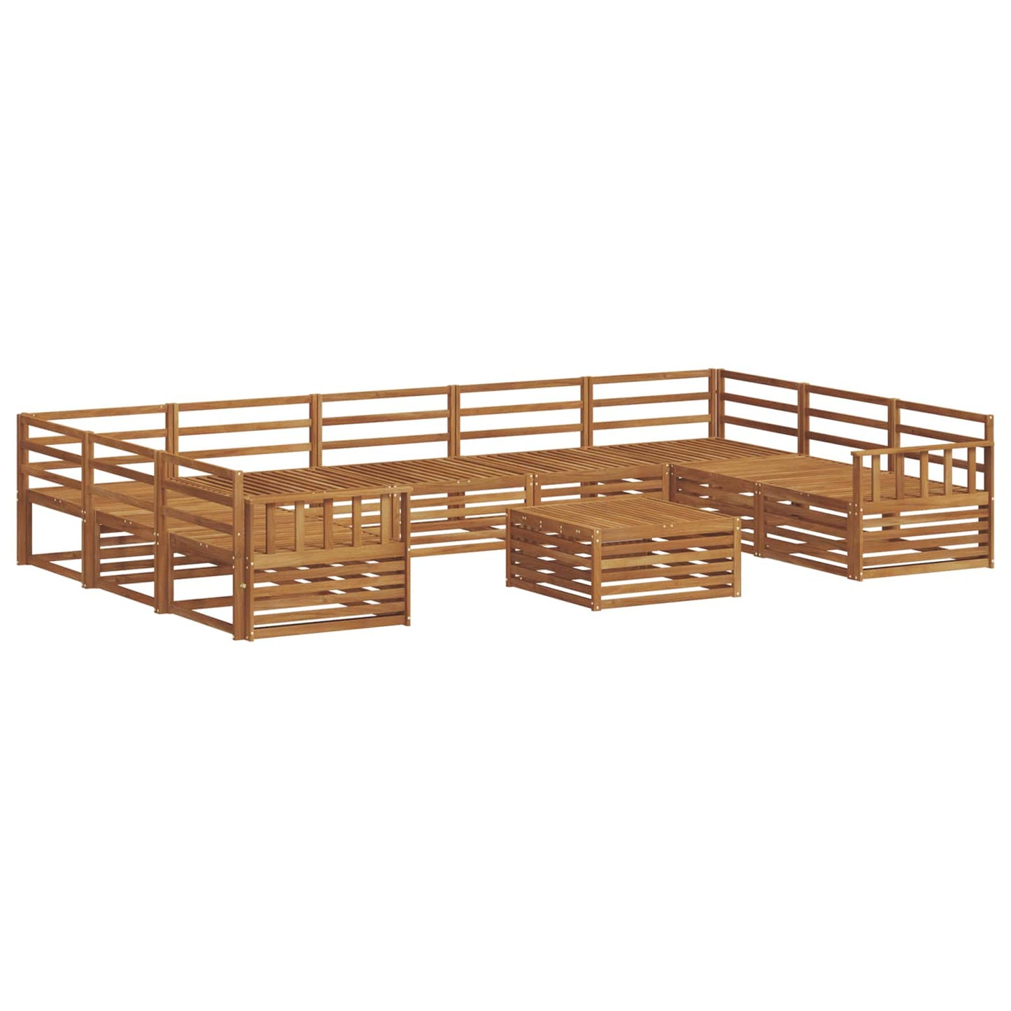 Set di divani da esterno 10 pcs Naturale