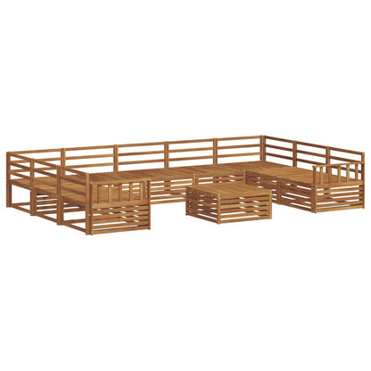Set di divani da esterno 10 pcs Naturale