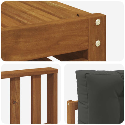 Set di divani da esterno 10 pcs Naturale e Antracite | homemem39