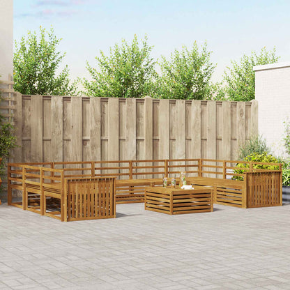 Set di divani da esterno 10 pcs Naturale