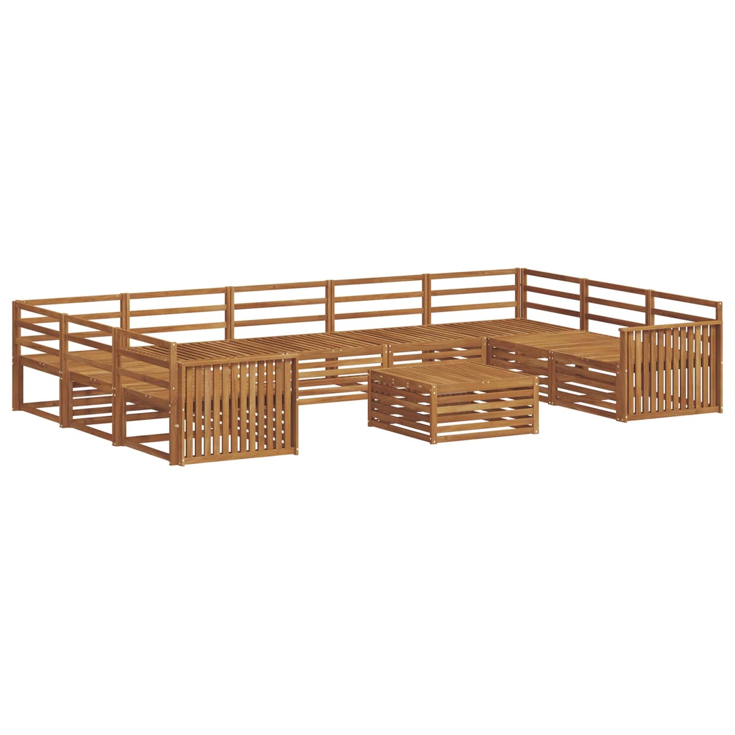 Set di divani da esterno 10 pcs Naturale | homemem39