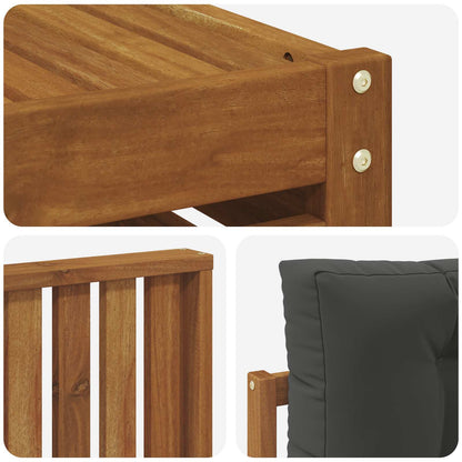 Set di divani da esterno 10 pcs Naturale e Antracite | homemem39