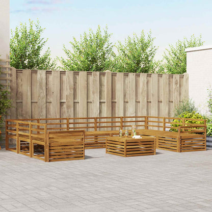 Set di divani da esterno 10 pcs Naturale