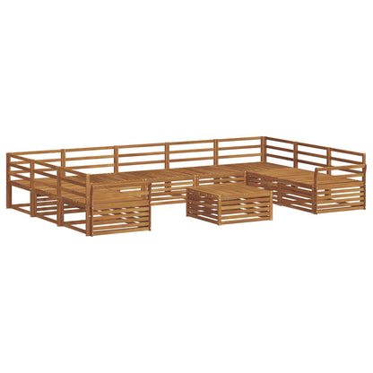 Set di divani da esterno 10 pcs Naturale | homemem39