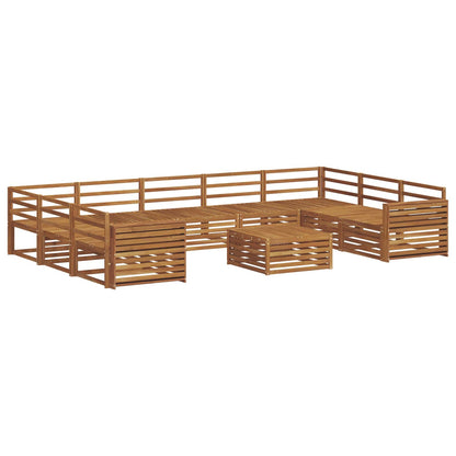 Set di divani da esterno 10 pcs Naturale | homemem39