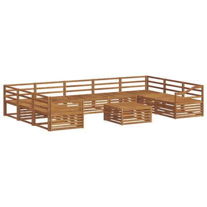 Set di divani da esterno 10 pcs Naturale | homemem39