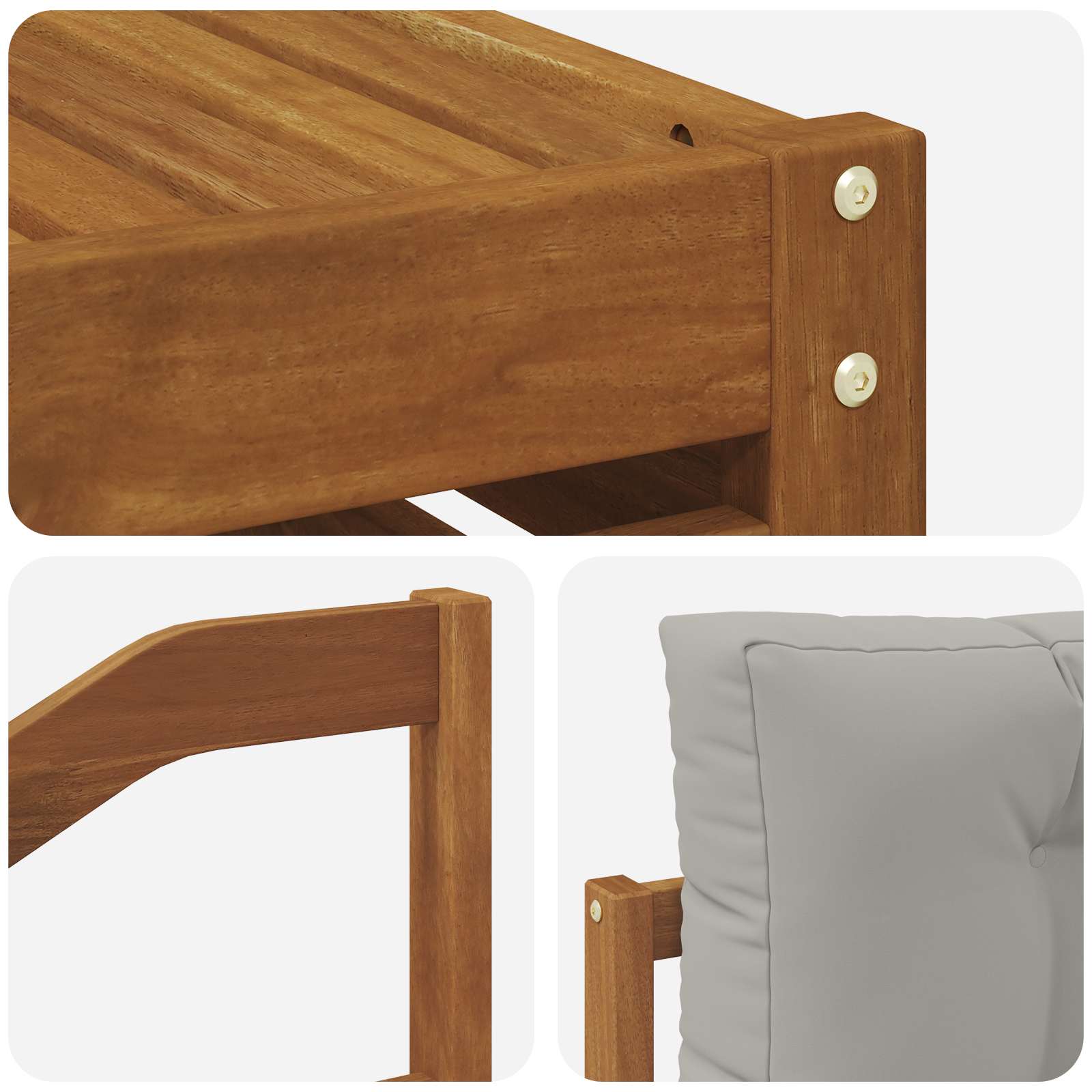 Set di divani da esterno 10 pcs Grigio Naturale e Chiaro | homemem39