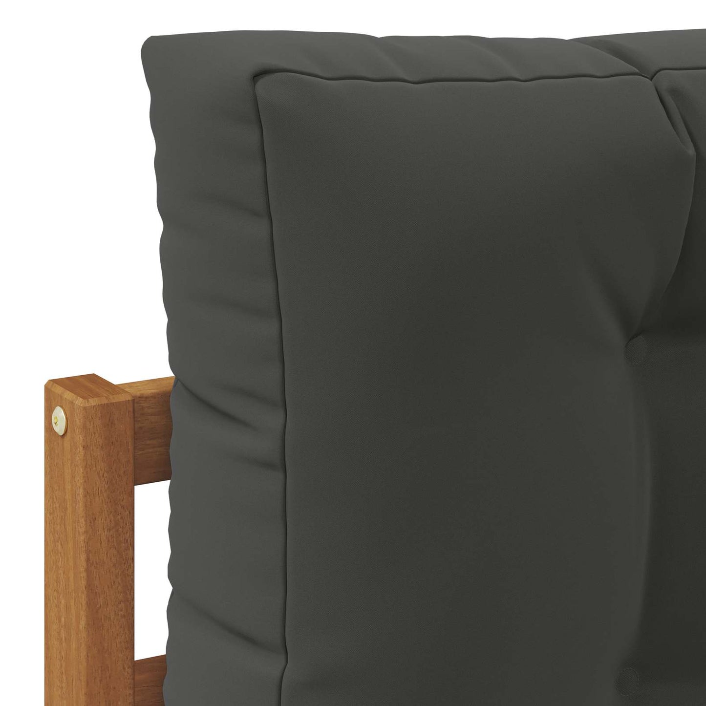 Set divani 5 pcs Naturale e Antracite Legno di Acacia Massello