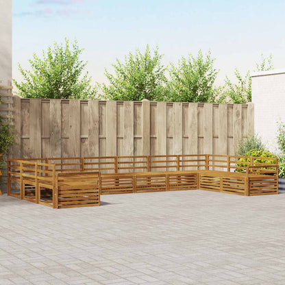 Set divani 10 pcs Naturale Legno di Acacia Massello | homemem39