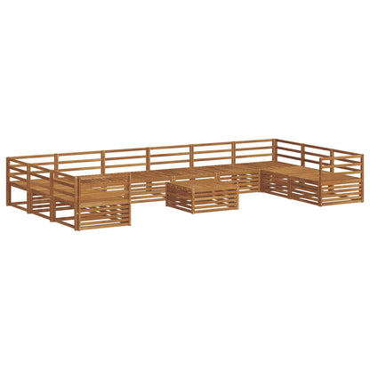 Set divani 11 pcs Naturale Legno di Acacia Massello | homemem39