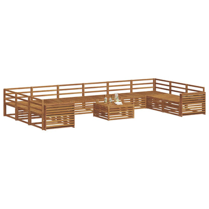 Set divani 11 pcs Naturale Legno di Acacia Massello | homemem39