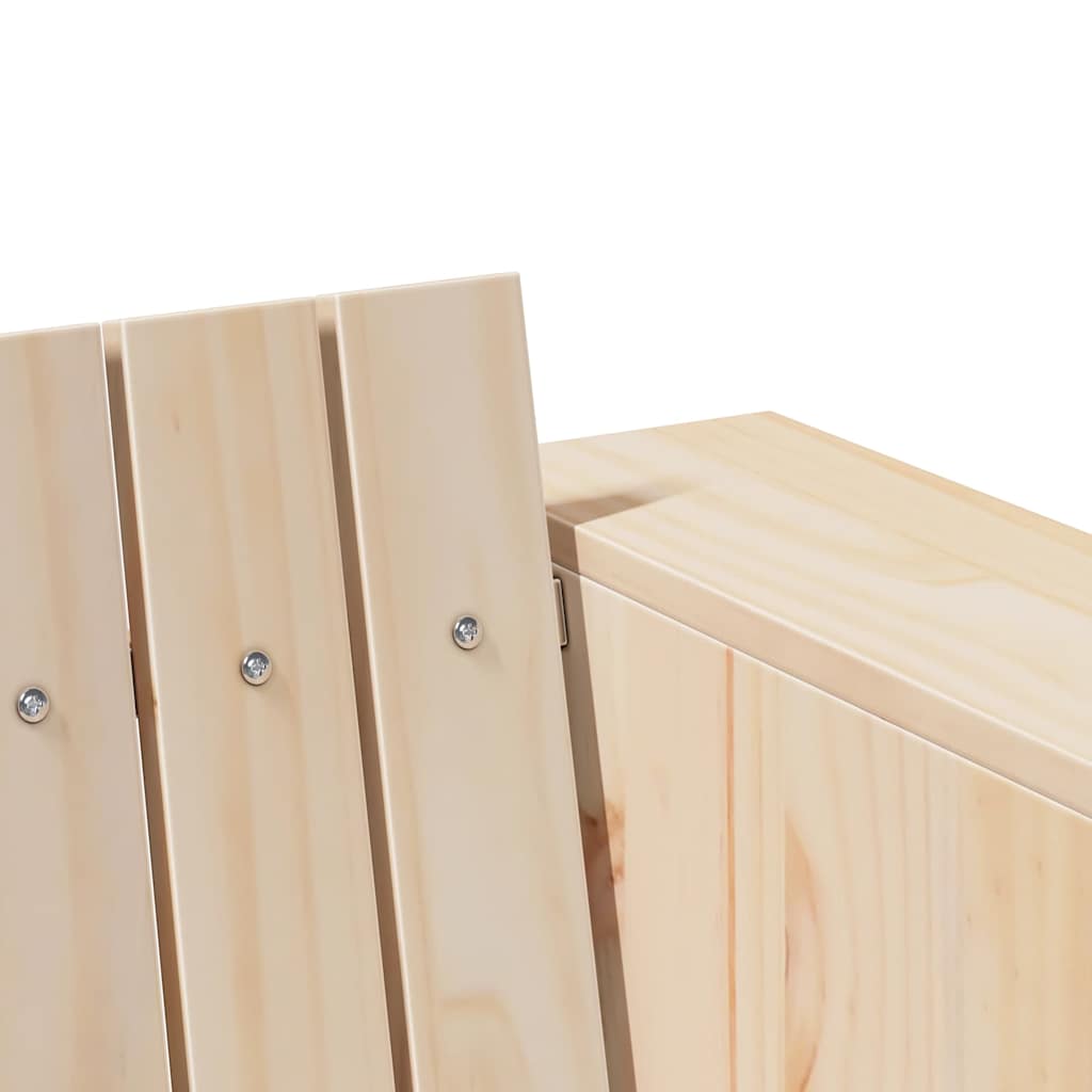 Divano da giardino Naturale 134 x 60 x 62 cm Pino massello