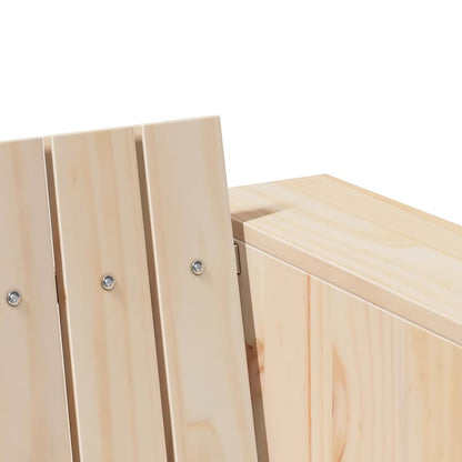 Divano da giardino Naturale 134 x 60 x 62 cm Pino massello