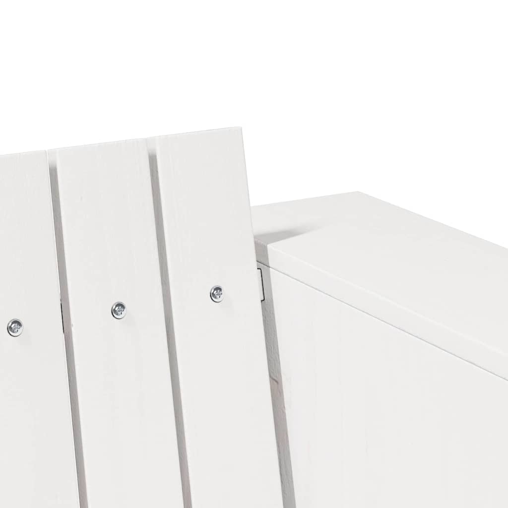 Divano da giardino Bianco 134 x 60 x 62 cm Pino massello