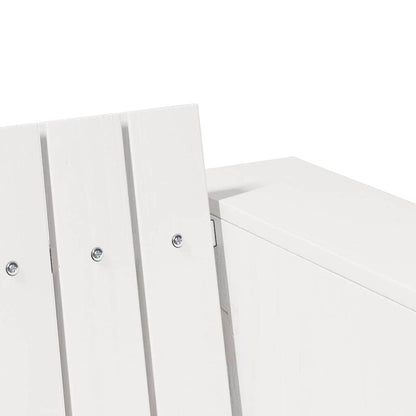 Divano da giardino Bianco 134 x 60 x 62 cm Pino massello