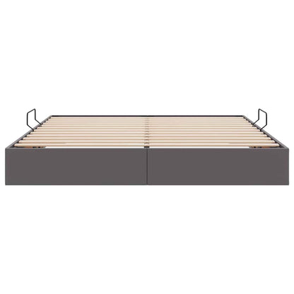 Letto con Contenitore Grigio 180 x 200 cm Pelle sintetica