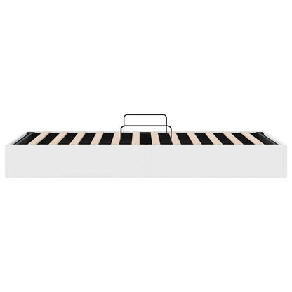 Letto con Contenitore Bianco Puro 100 x 190 cm Similpelle | homemem39