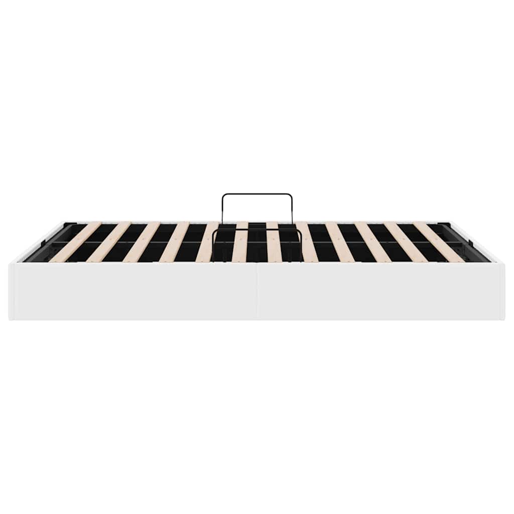Letto con Contenitore Bianco Puro 137 x 190 cm Similpelle | homemem39