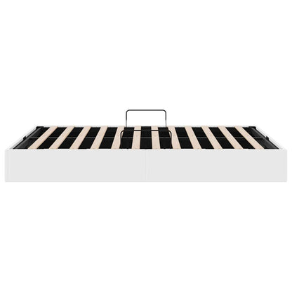 Letto con Contenitore Bianco Puro 137 x 190 cm Similpelle | homemem39
