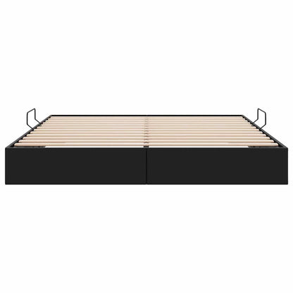 Letto con Contenitore Nero 193 x 203 cm Similpelle | homemem39