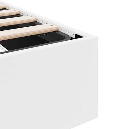 Letto con Contenitore Bianco Puro 183 x 213 cm Similpelle | homemem39