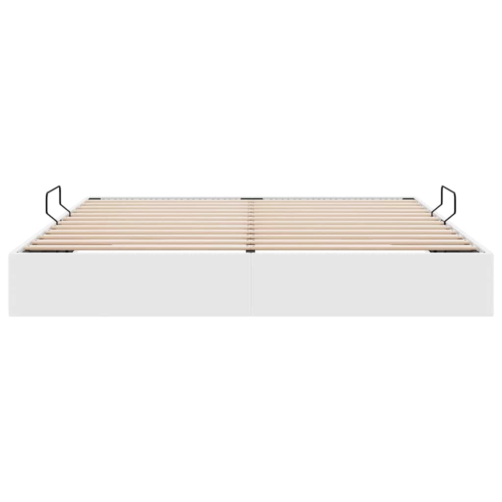 Letto con Contenitore Bianco Puro 183 x 213 cm Similpelle | homemem39