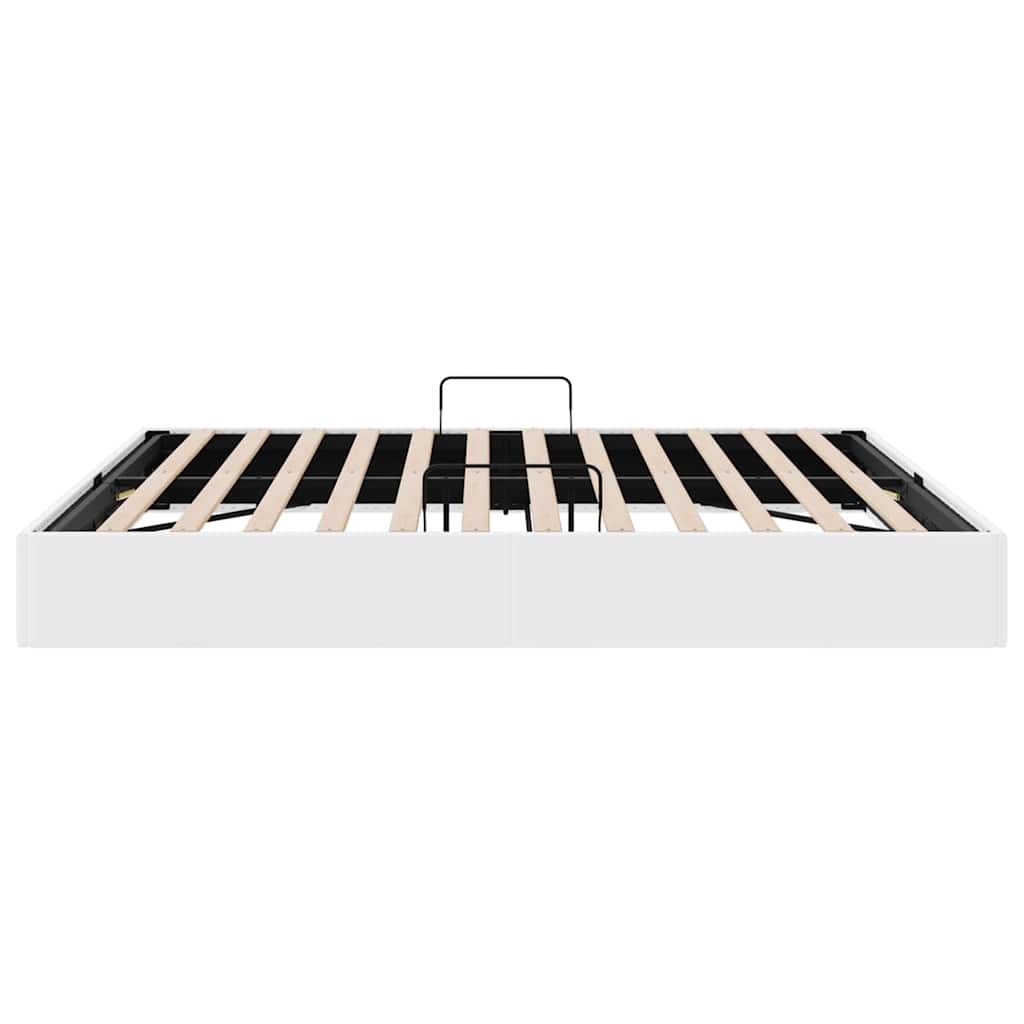 Letto con Contenitore Bianco Puro 183 x 213 cm Similpelle | homemem39