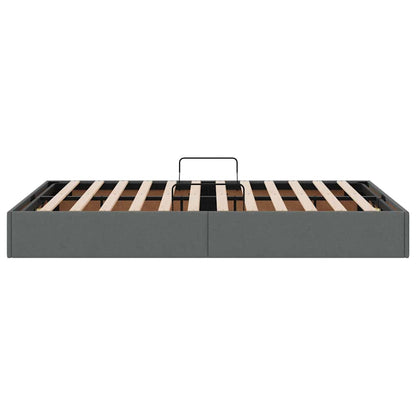 Letto con Contenitore Grigio scuro 120 x 200 cm Tessuto