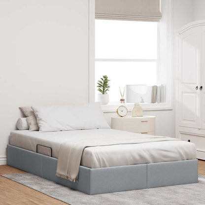 Letto con Contenitore Grigio chiaro 120 x 200 cm Tessuto