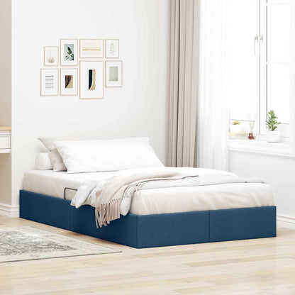 Letto con Contenitore con materasso Blu 120 x 200 cm Tessuto