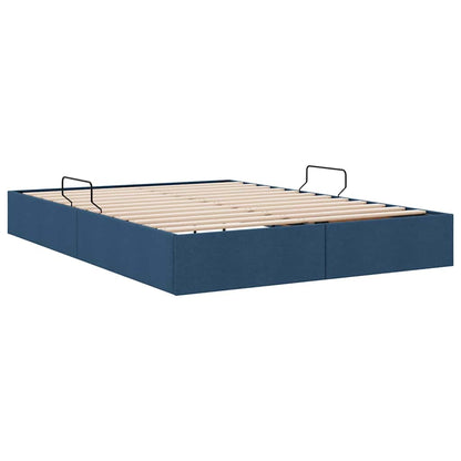Letto con Contenitore con materasso Blu 140 x 190 cm Tessuto