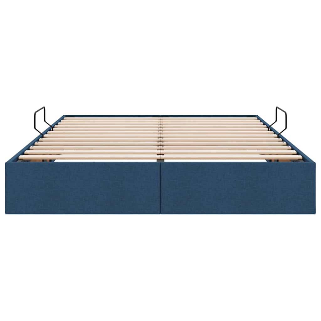 Letto con Contenitore con materasso Blu 140 x 190 cm Tessuto