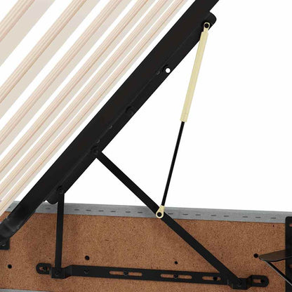 Letto con Contenitore Grigio chiaro 140 x 200 cm Tessuto