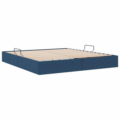 Letto con Contenitore con materasso Blu 160 x 200 cm Tessuto