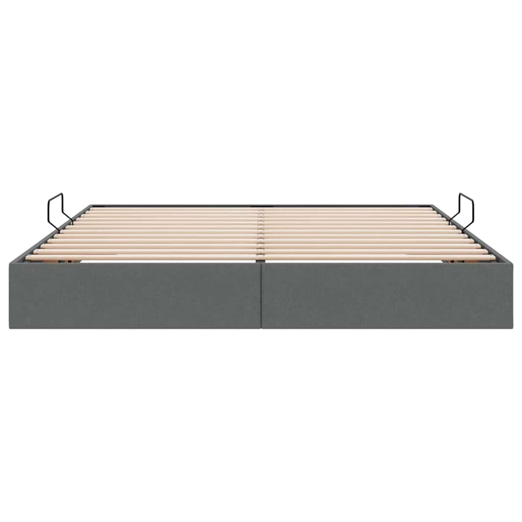 Letto con Contenitore Grigio scuro 180 x 200 cm Tessuto