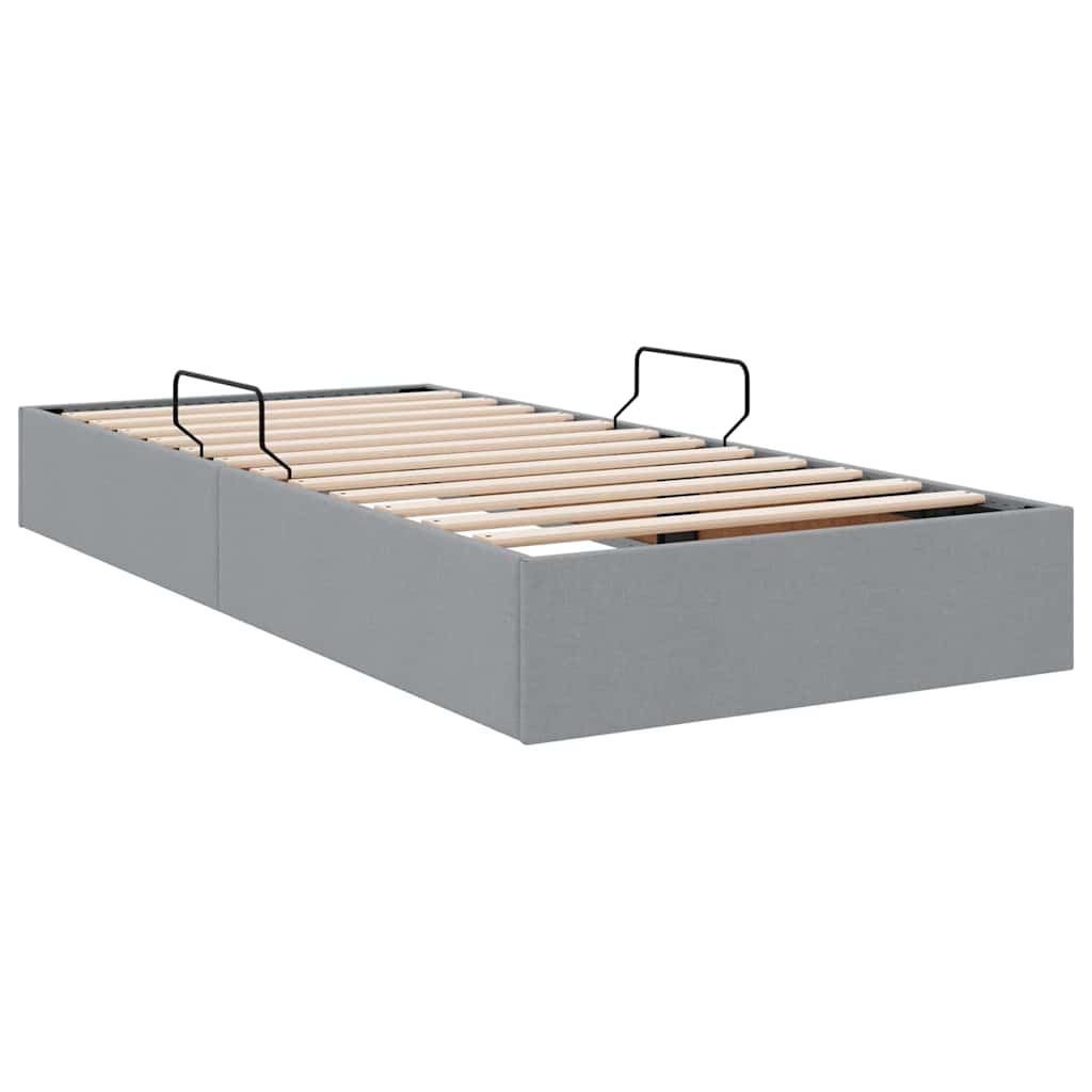 Letto con Contenitore Grigio Chiaro 90 x 190 cm Tessuto | homemem39