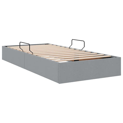 Letto con Contenitore Grigio Chiaro 90 x 190 cm Tessuto | homemem39