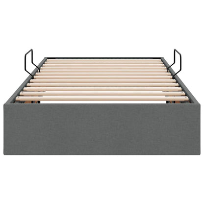 Letto con Contenitore Grigio Scuro 90 x 190 cm Tessuto