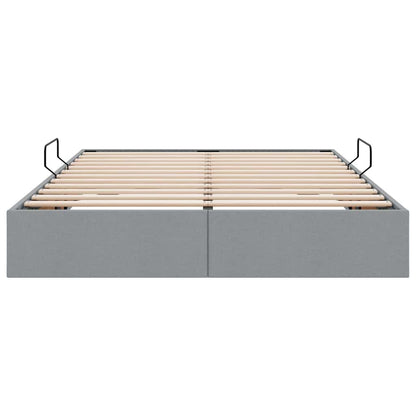 Letto con Contenitore Grigio Chiaro 135 x 190 cm Tessuto | homemem39