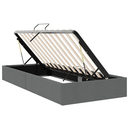 Letto con Contenitore Grigio Scuro 100 x 190 cm Tessuto | homemem39