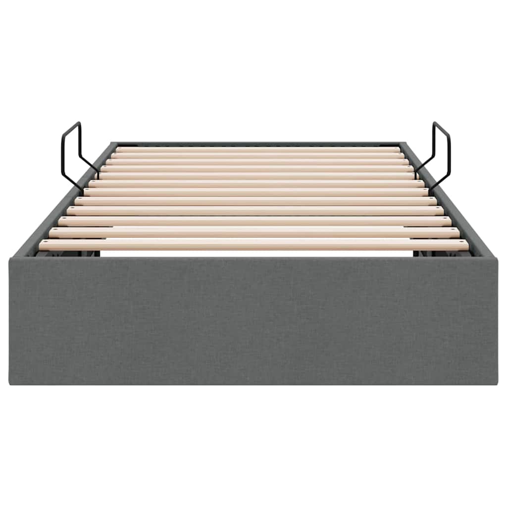 Letto con Contenitore Grigio Scuro 100 x 190 cm Tessuto | homemem39