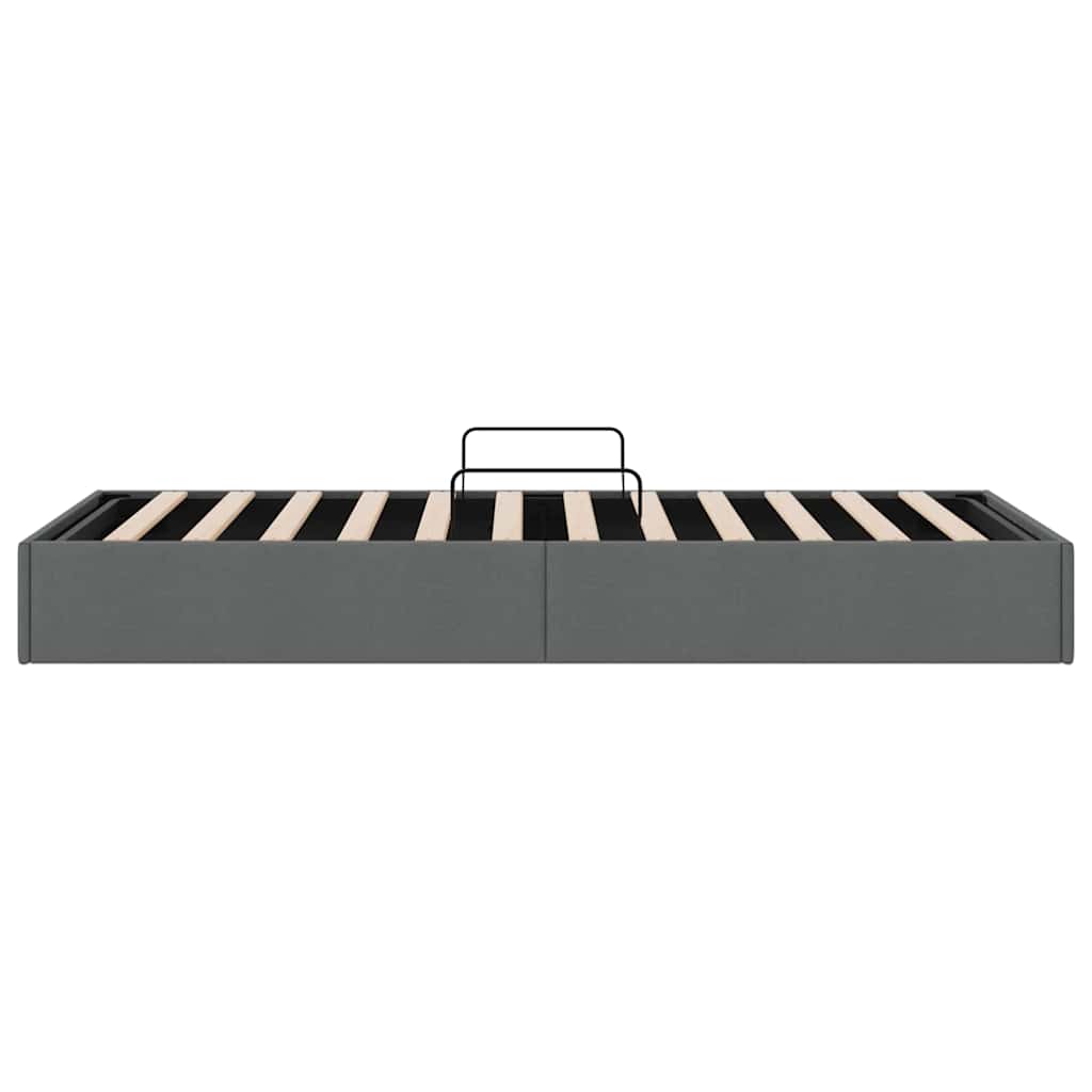 Letto con Contenitore Grigio Scuro 100 x 190 cm Tessuto | homemem39