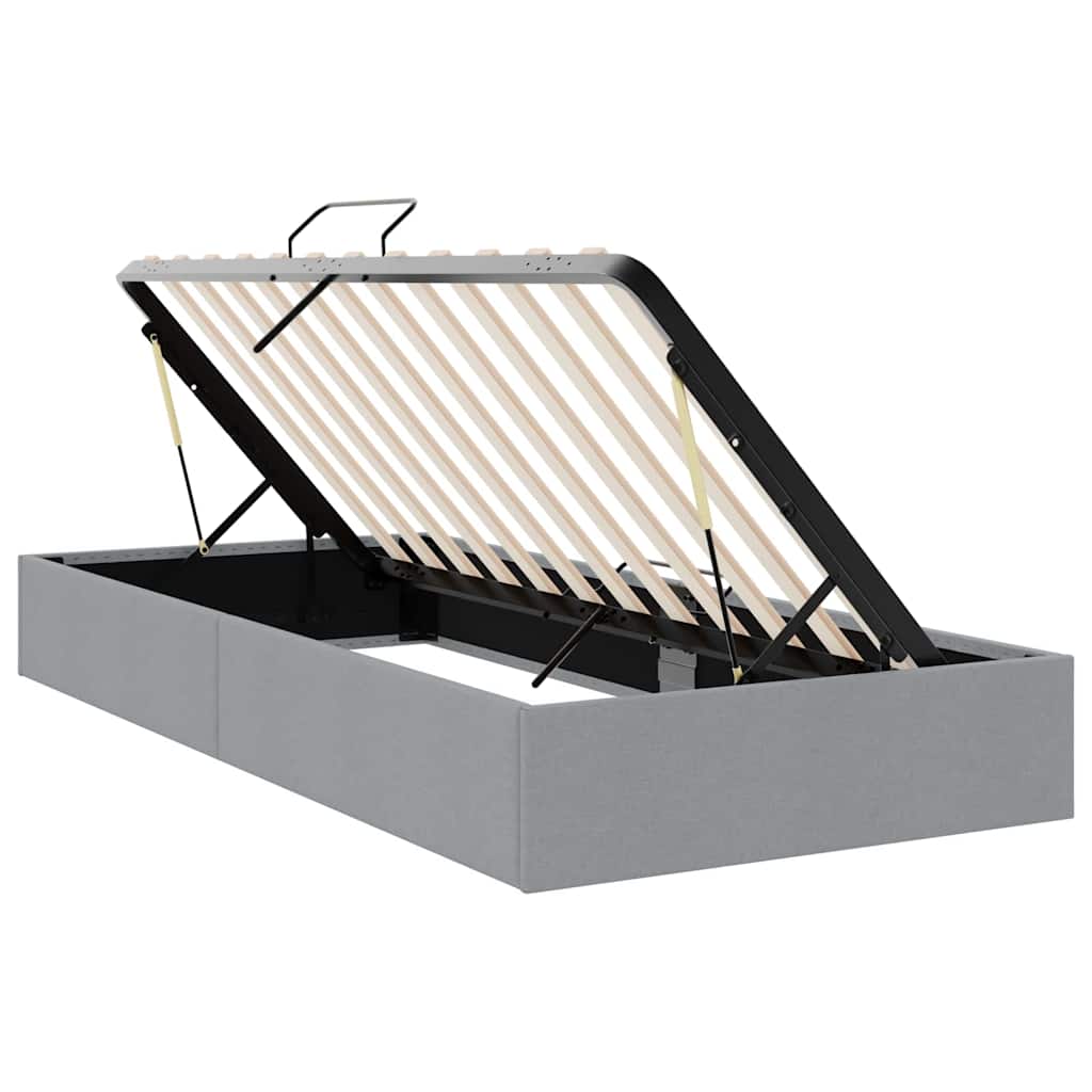 Letto con Contenitore Grigio Chiaro 203 x 100 cm Tessuto | homemem39