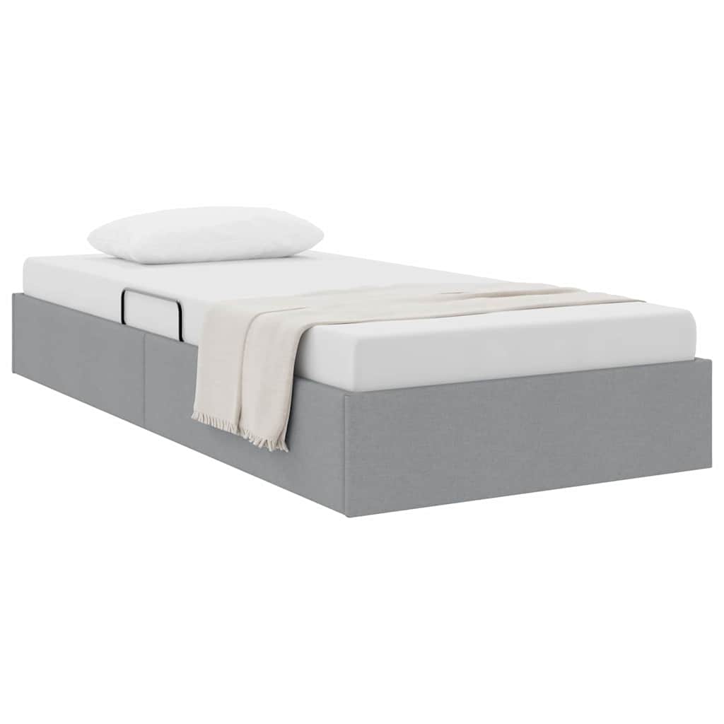 Letto con Contenitore Grigio Chiaro 203 x 100 cm Tessuto | homemem39