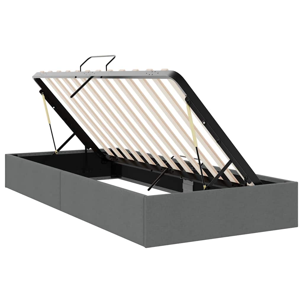 Letto con Contenitore Grigio Scuro 203 x 100 cm Tessuto | homemem39