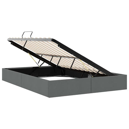 Letto con Contenitore Grigio Scuro 153 x 203 cm Tessuto | homemem39